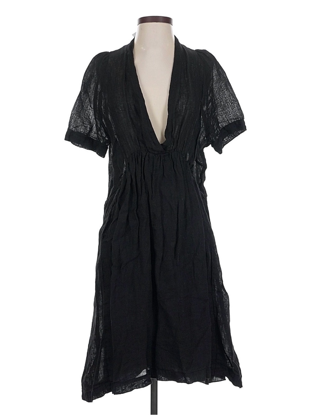 CP SHADES Linen & Organic Cotton Lined Distressed Dress w/ Pockets Small NWT